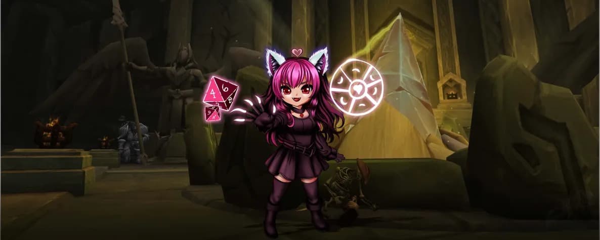 Illustration of a ninja-style magical character in an action pose.