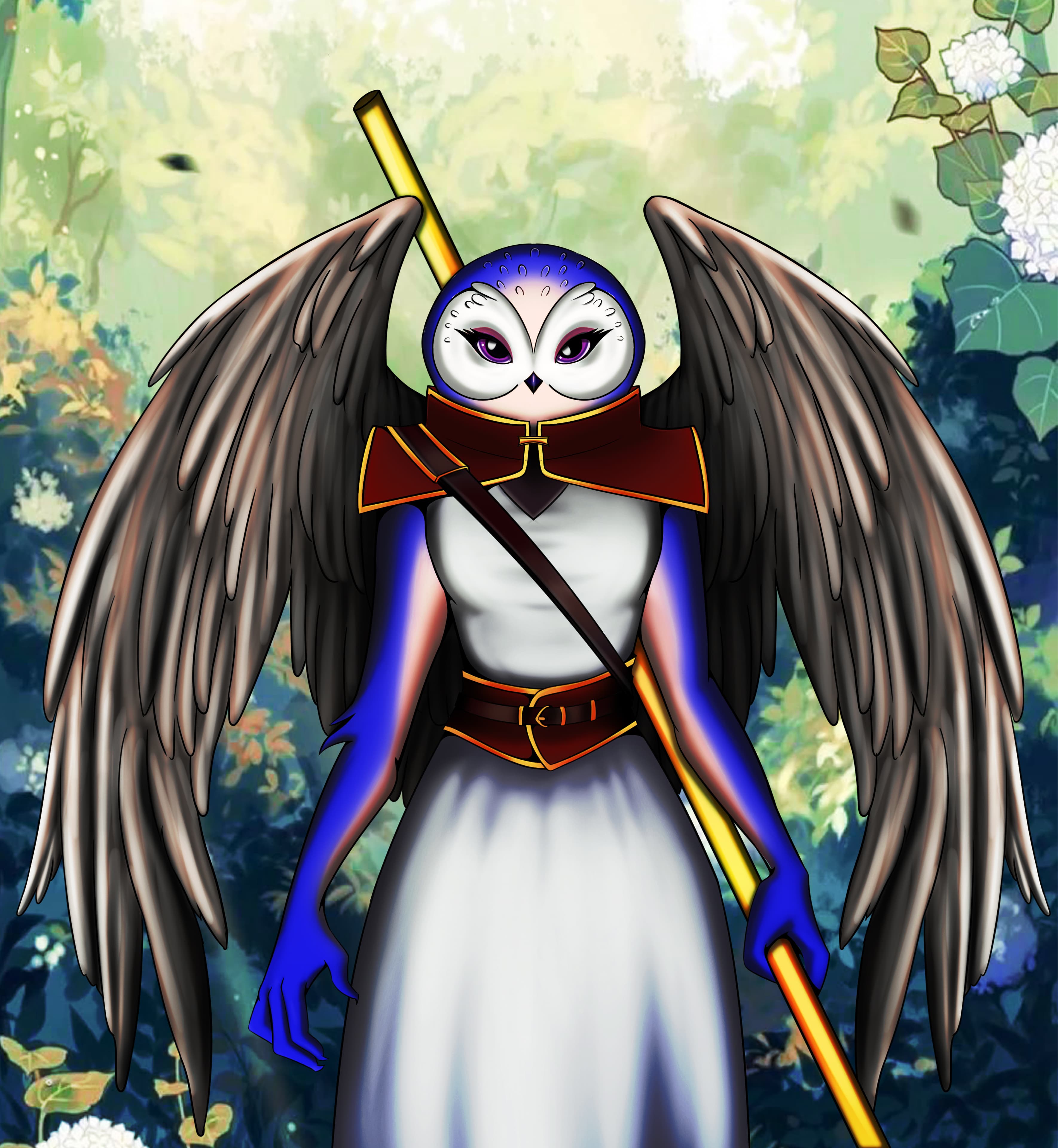 Digital characters featuring owl half body april tanveer ok.