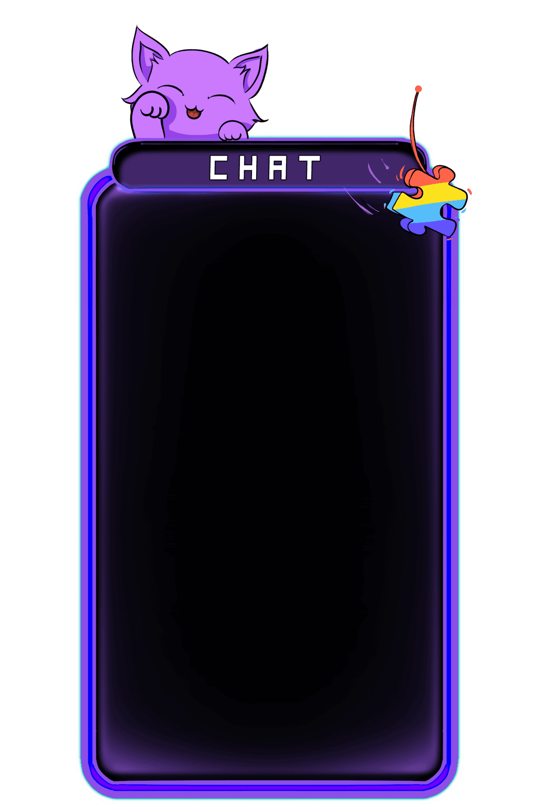 Digital creator packs featuring cat chat box.
