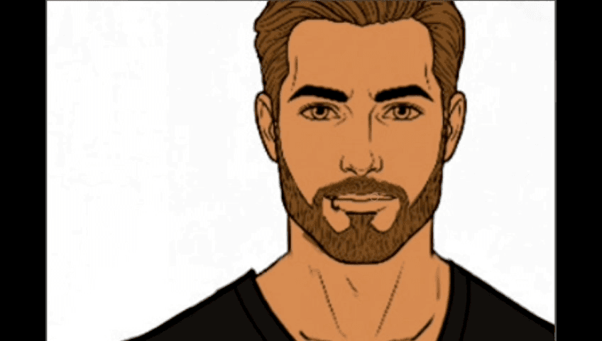 Illustration portfolio piece showing hand-drawn character coloring in progress.