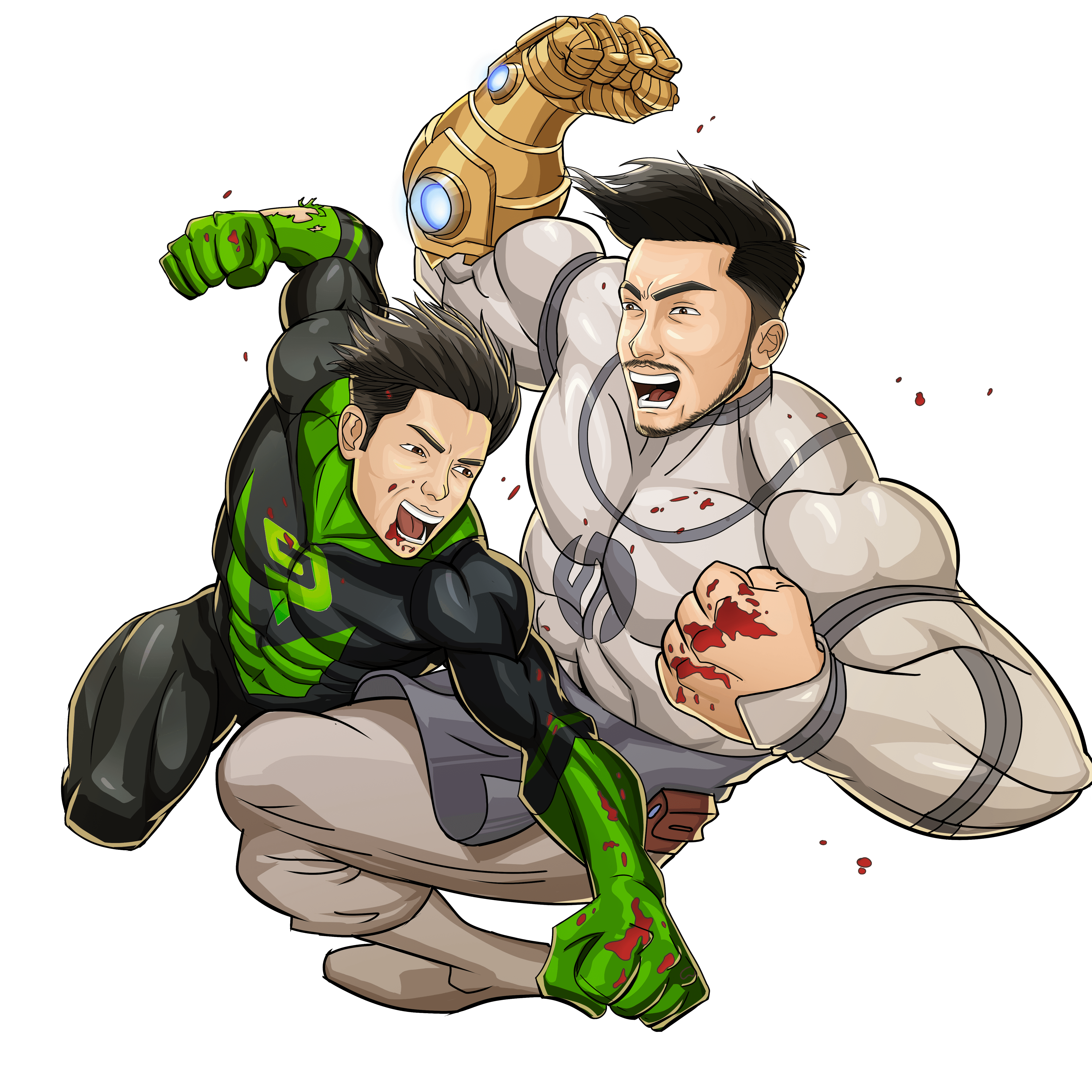 Digital characters featuring arslan vs bilal.