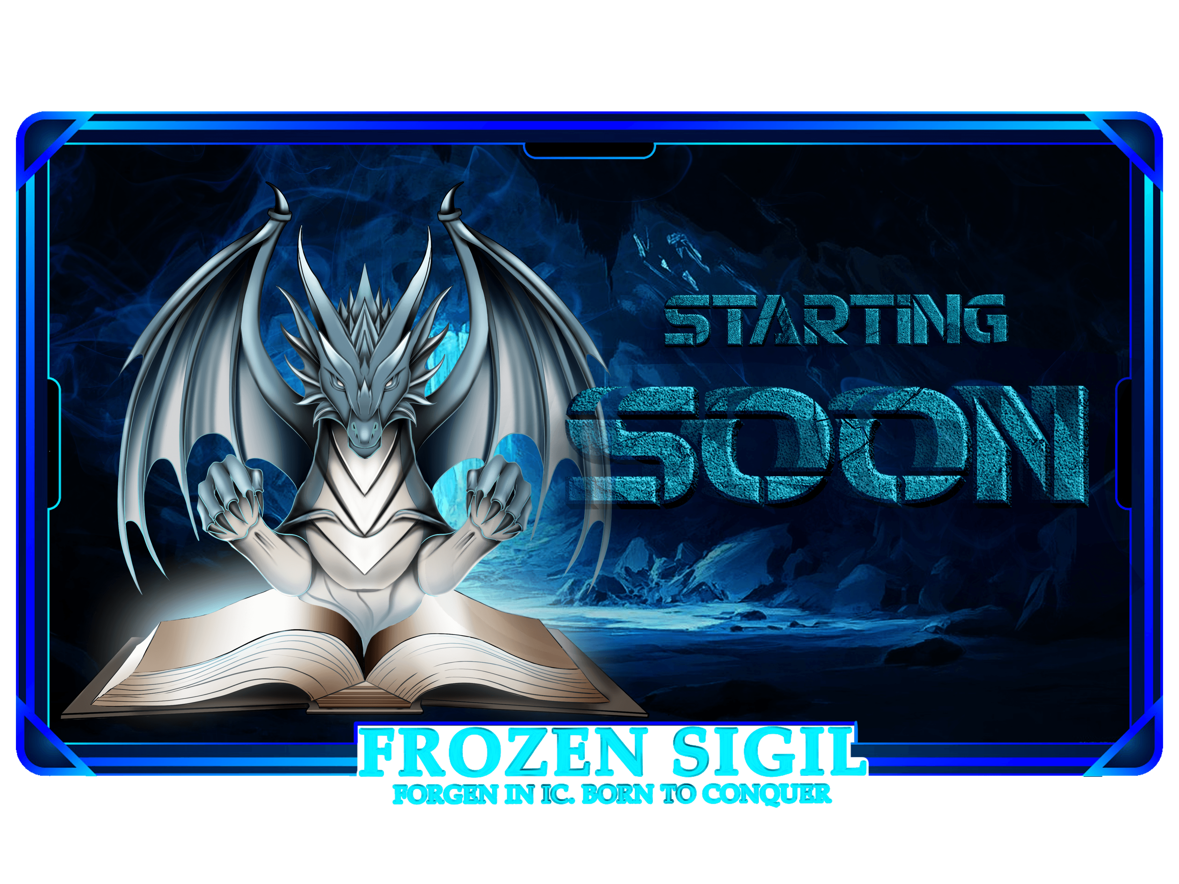 Digital creator packs featuring Frozen Sigil starting-soon screen.